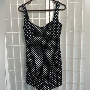 ZARA overall short black with white dots size XS